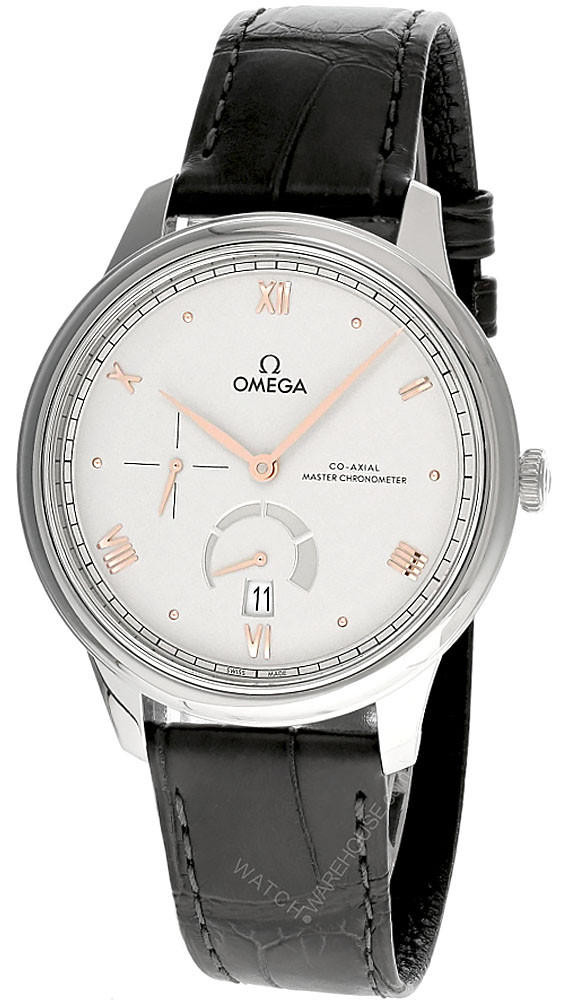 OMEGA De Ville Prestige 41MM SS Gray Leather Men's Watch 434.13.41.21.06.001 / 43413412106001
