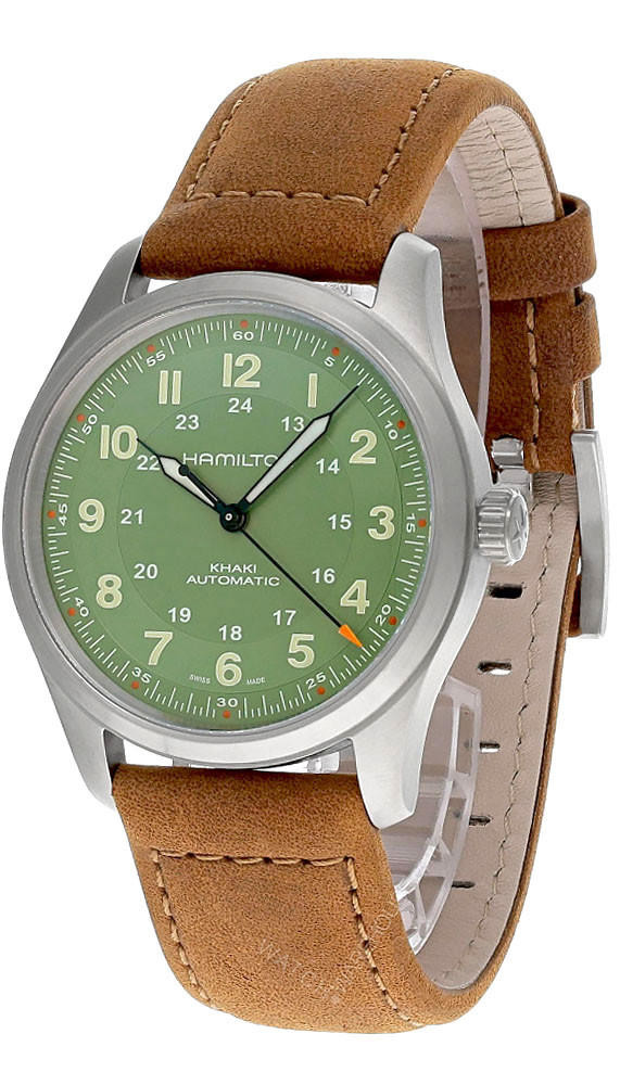HAMILTON Khaki Field AUTO 38MM Titanium Leather Men's Watch
