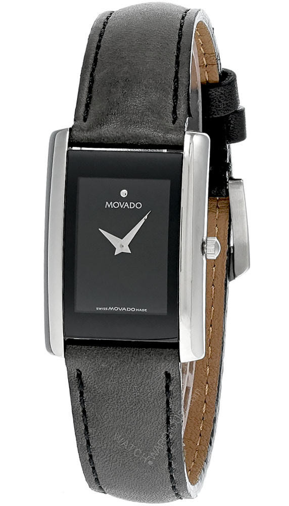 MOVADO La Nouvelle Gray Leather Strap Women display picture 2