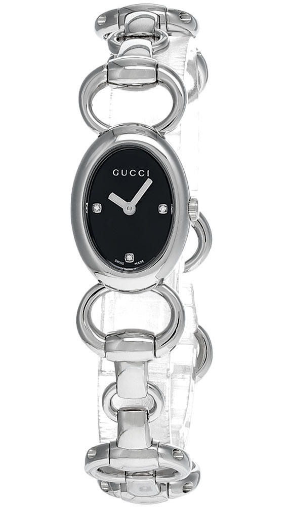 GUCCI 118 Tornabuoni Diamond S-Steel Black Dial Women's Watch