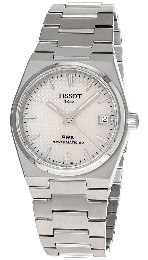 TISSOT PRX AUTO 35MM SS White MOP Dial Women's Watch T137.207.11