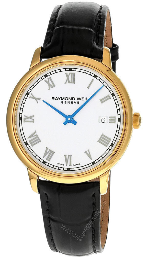 RAYMOND WEIL Toccata Quartz 39MM White Dial Leather Men's Watch