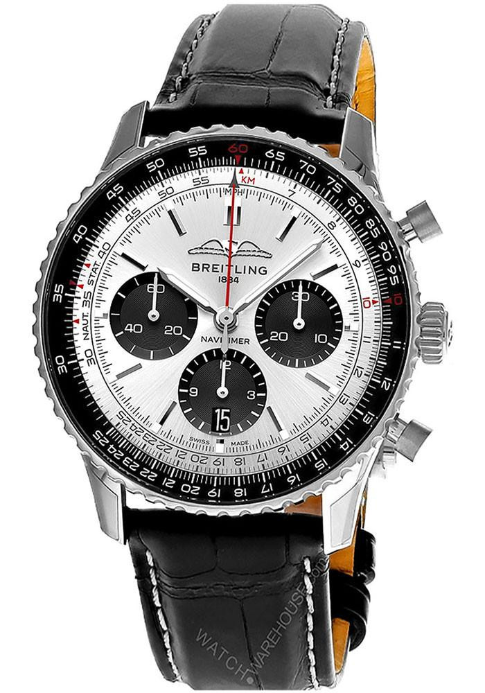 BREITLING Navitimer B01 AUTO 43MM Silver Dial Men's Watch AB0138241G1P1