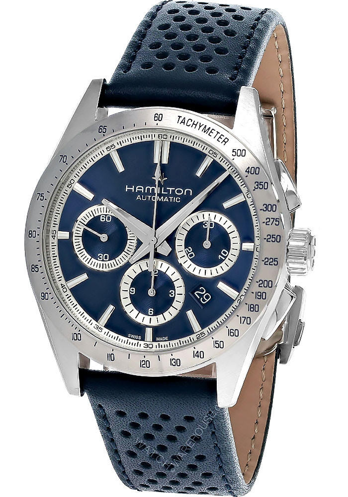 HAMILTON Jazzmaster Performer 42MM AUTO CHRONO Blue Dial Men's Watch H36616640
