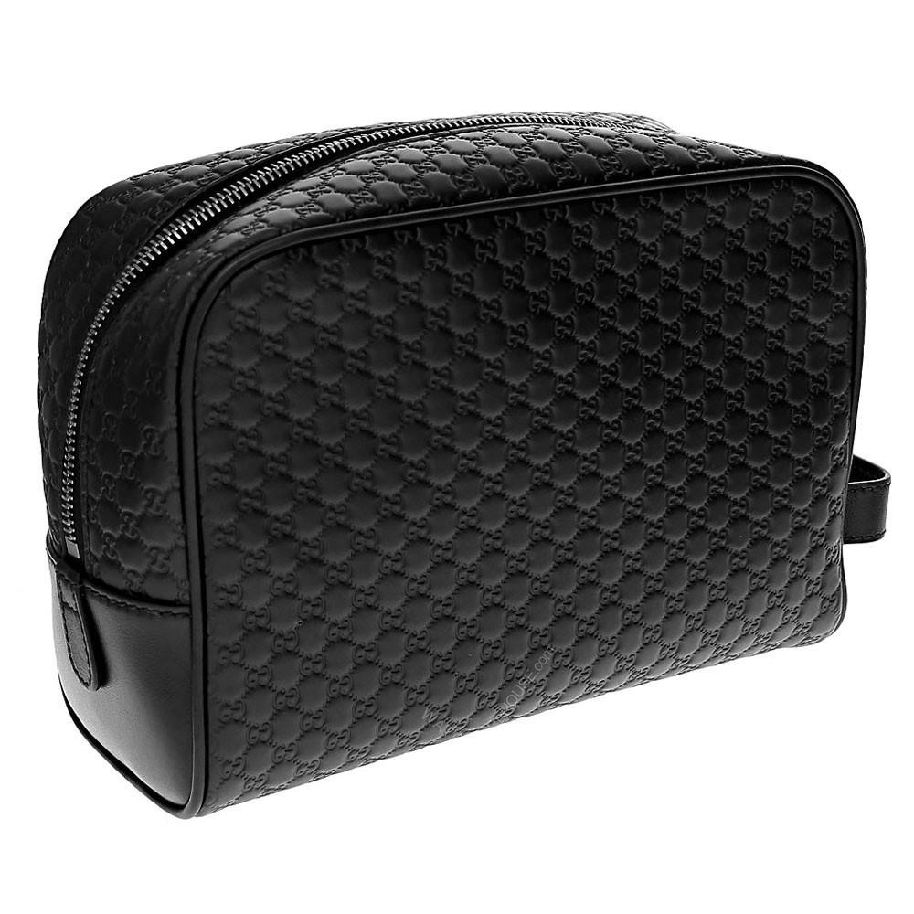 （日曜割引・美品）GUCCI ブラックレザーケース ジャンボ GG トラベルドキュメントケース ・ブラック ジャンボGG