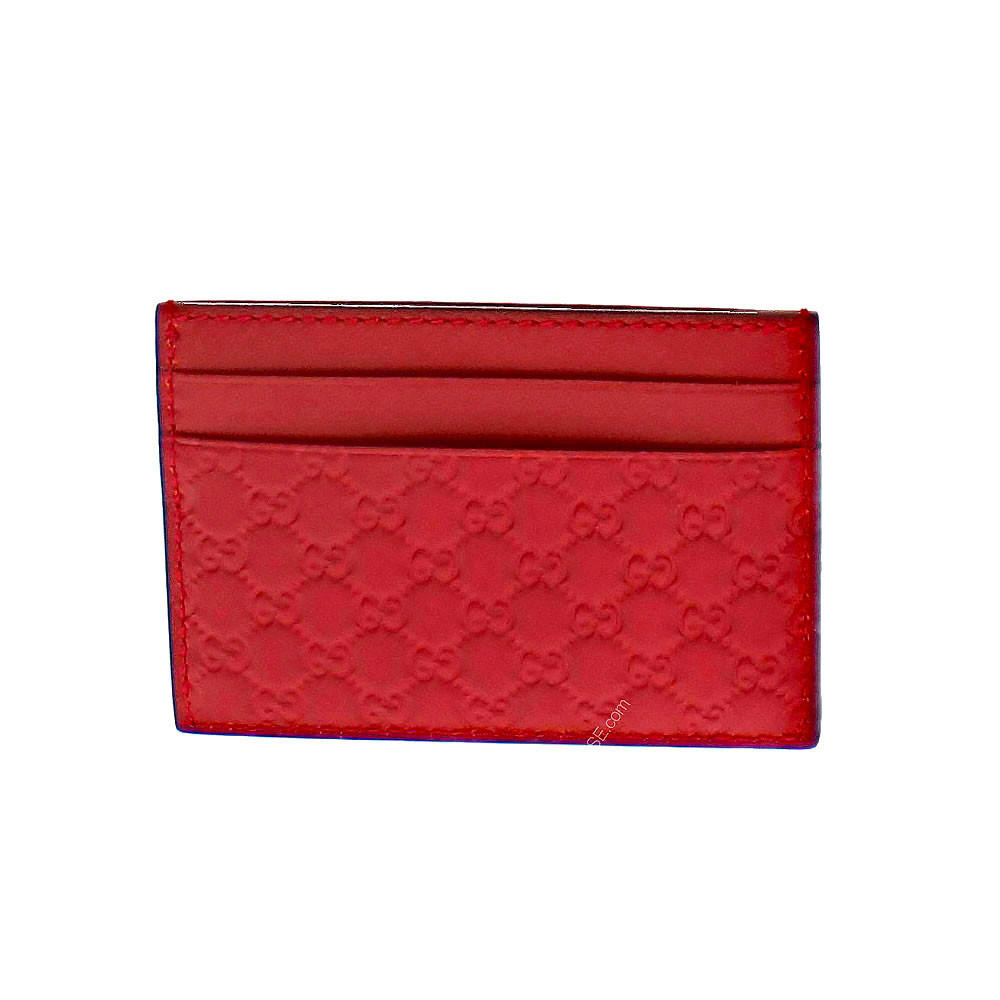 GUCCI Microguccissima GG Red Card Holder 262837 BMJ1N 6420 GUCCI Microguccissima GG Red Card Holder 262837 BMJ1N 6420