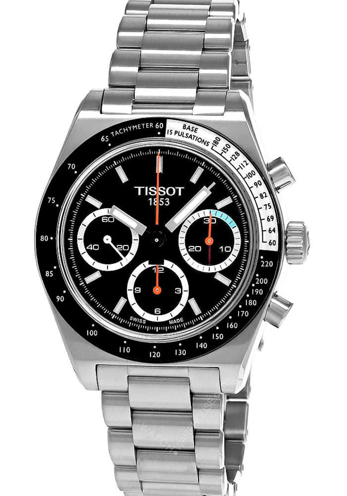 TISSOT PR516 CHRONO Mechanical 41MM SS Black Dial Men's Watch T149