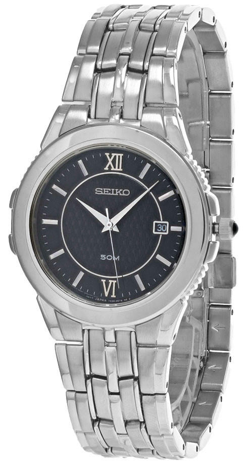 SEIKO Le Grand Sport Quartz 41MM Black Dial SS Men's Watch