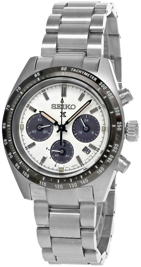 SEIKO Prospex Speedtimer Solar CHRONO 39MM White Dial Men's Watch