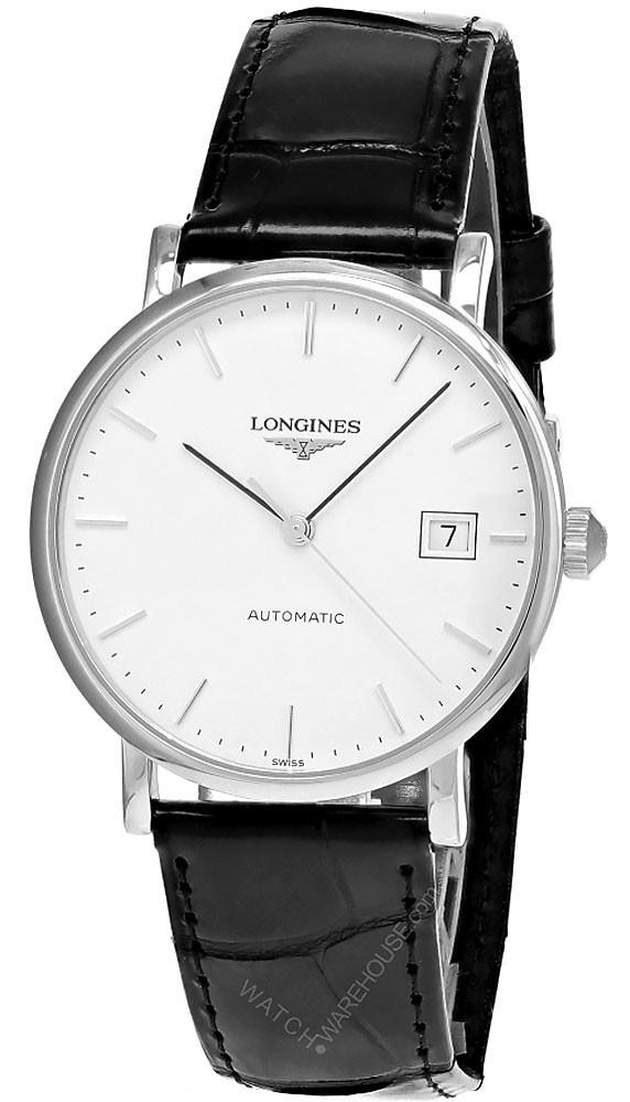 LONGINES Elegant Collection AUTO 37MM White Dial Leather Unisex Watch L4.810.4.12.2 / L48104122