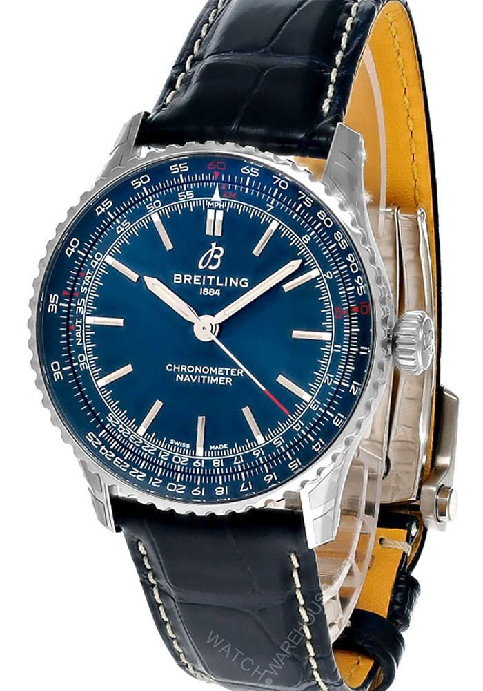 BREITLING Navitimer AUTO 41MM Blue Dial Leather Men's Watch