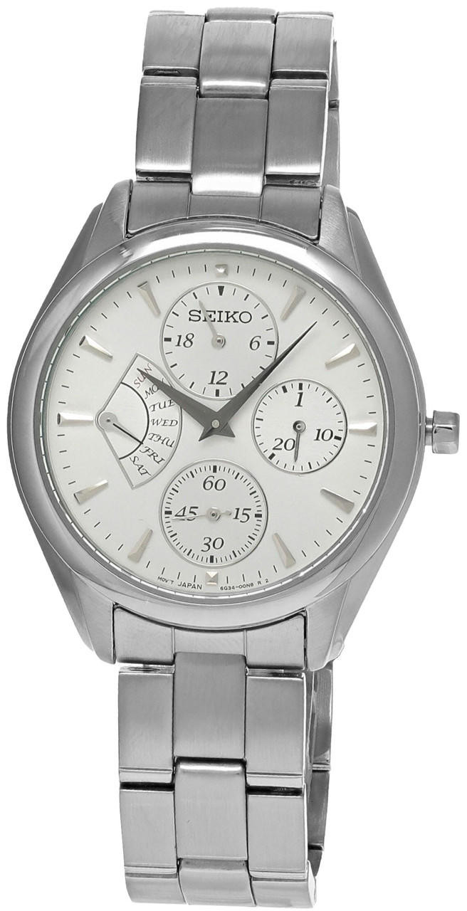 SEIKO Quartz 35MM White Dial SS Women's Watch SRL045P1 | Fast