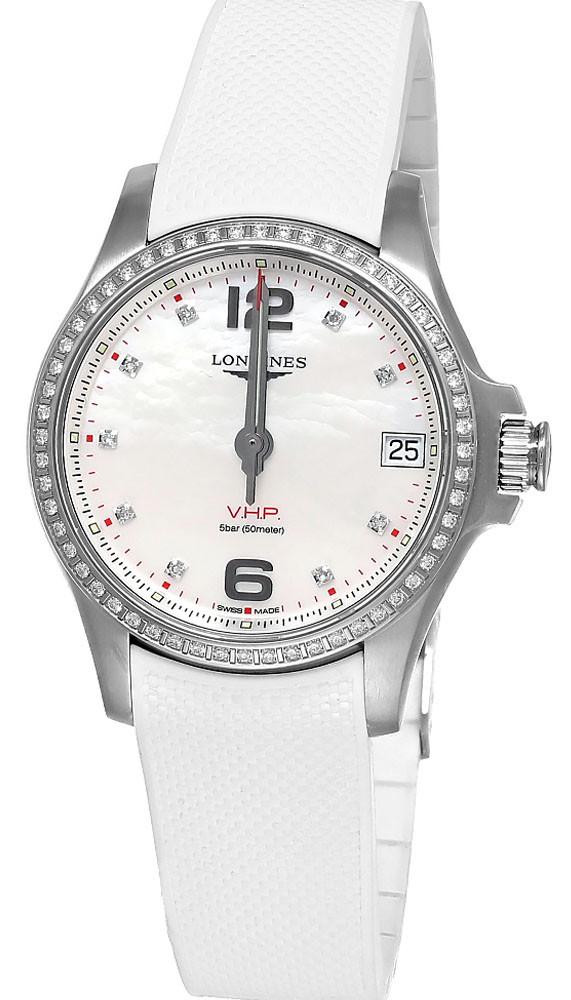 LONGINES Conquest V.H.P. 36MM MOP Diamond Women's Watch L3.316.0.87.9 / L33160879