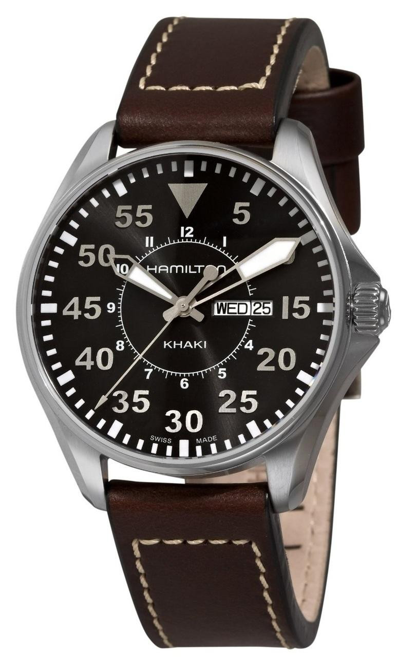 HAMILTON Khaki Aviation Pilot Brown Leather Men's Watch H64611535