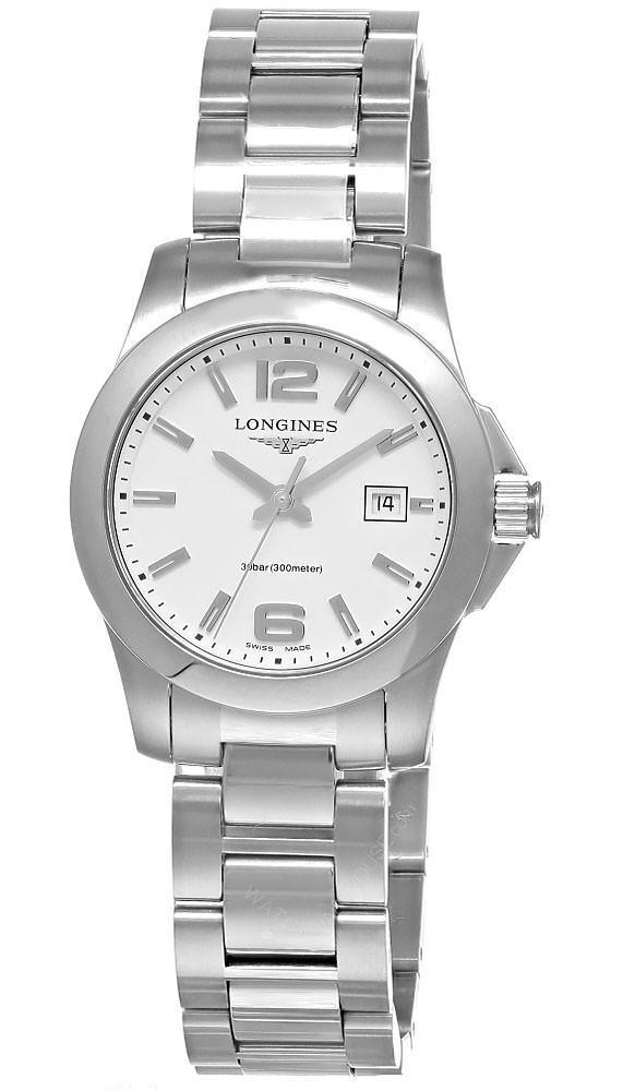 Longines Conquest 29.5mm Ladies Watch Sunray Silver