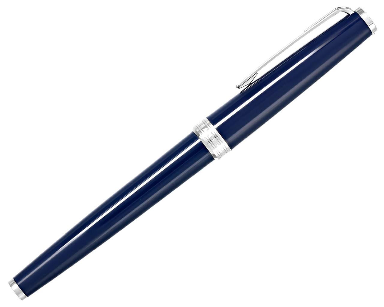 MONT BLANC ネイビー万年筆 専用ボックス付き MONTBLANC Meisterstuck Set with PIX Blue Rollerball Pen and Pocket