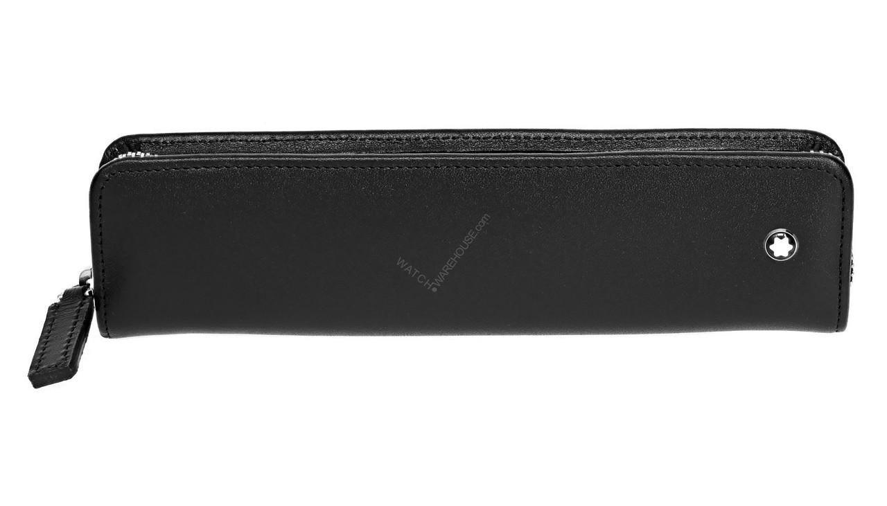 MONTBLANC Meisterstuck 1-Pen Zip-Around Black Leather Pouch