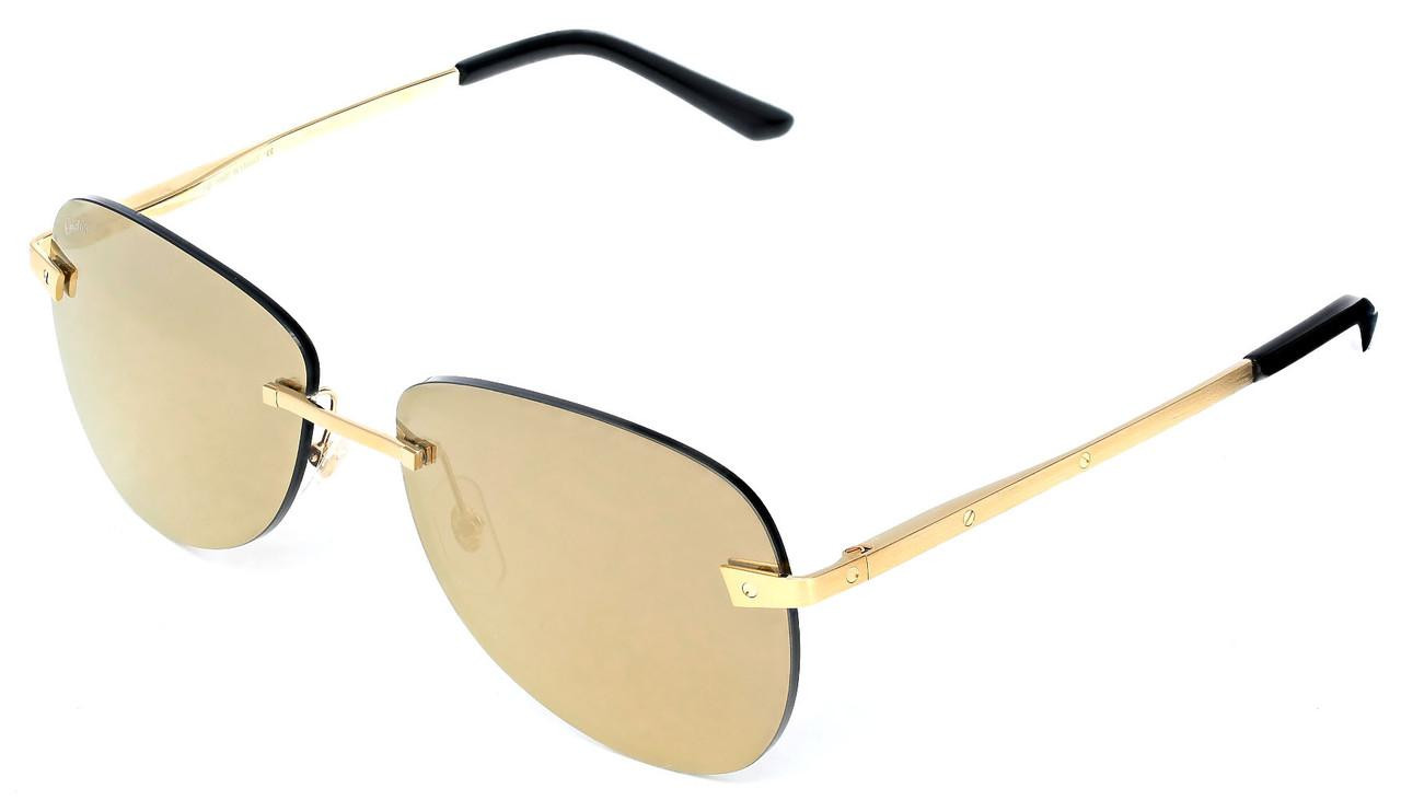 Cartier ゴールドフレーム サングラス CARTIER Rimless Gold Frame Gray Lens Sunglasses CT0035RS 001