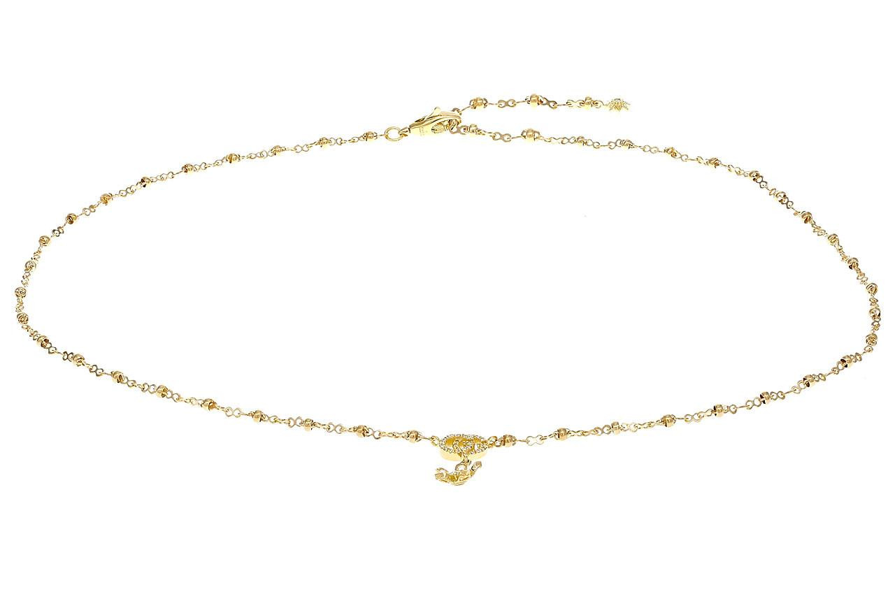 GUCCI Flora 18K Yellow Gold 0.12ct Diamond Flower Pendant