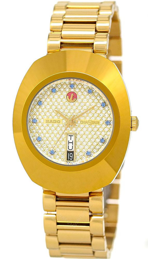 The Original Automatic Rado RADO DiaStar The Original Automatic 35MM Gold Men's Watch R12413314 ...