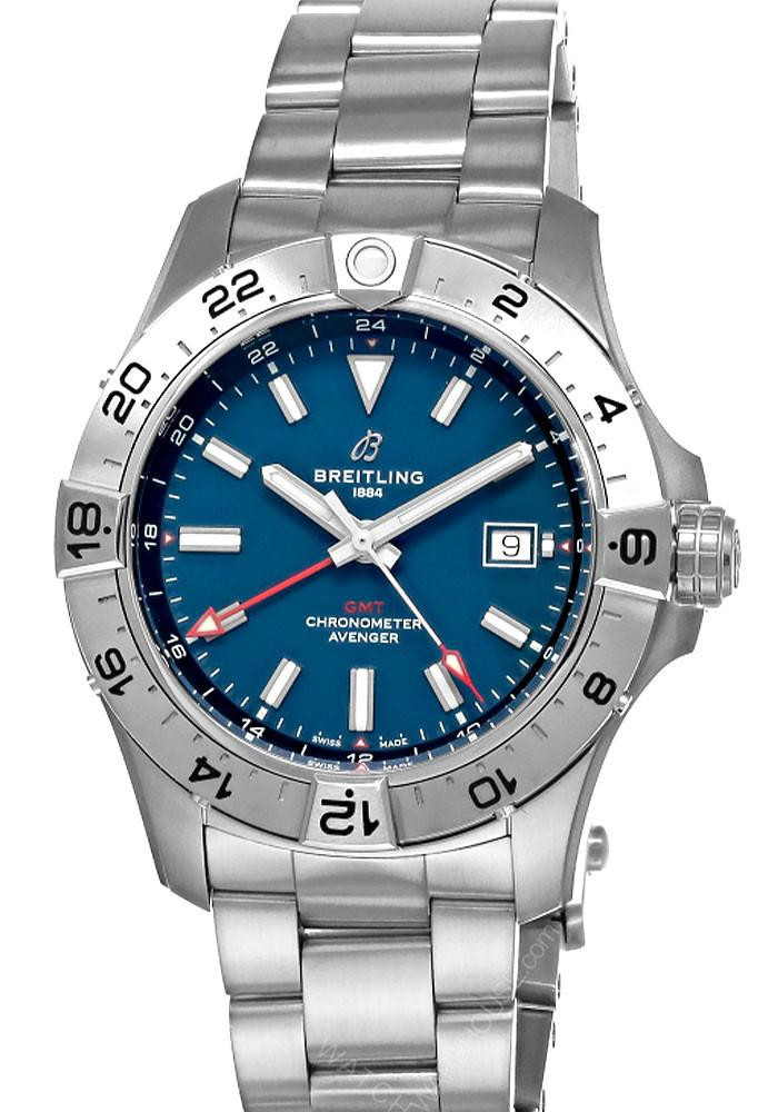 BREITLING Avenger Automatic GMT 44MM Blue Dial Men's Watch A32320101C1A1