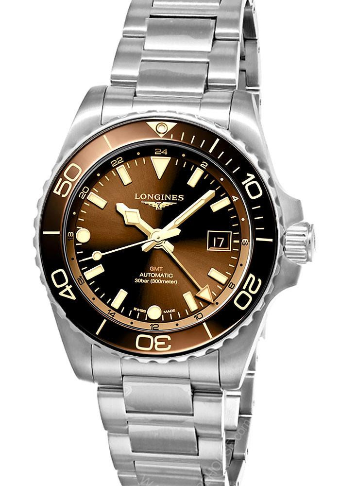 LONGINES Hydro Conquest GMT Automatic 41MM Brown Dial Men's Watch L3.790.4.66.6