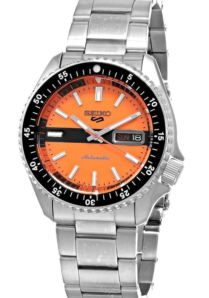 AKIRA ☆ Salute サルート☆C75 豪華上下セット　オレンジ SEIKO 5 Sports Automatic Stainless Steel 42.5MM Orange Dial Men's