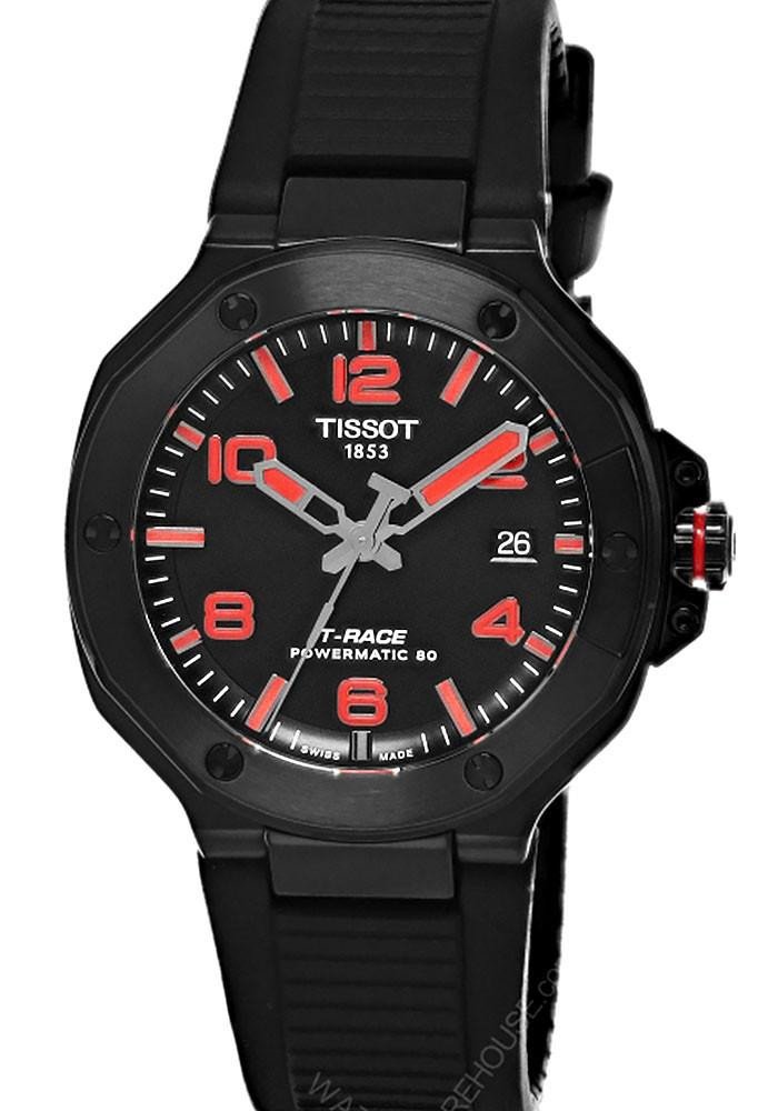 TISSOT T-Race Powermatic 80 41MM Black Silicone Men's Watch T141