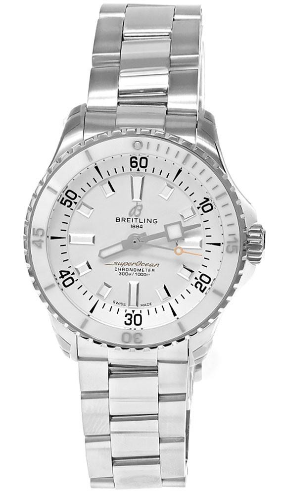 BREITLING Superocean SS Automatic 36MM White Dial Women's Watch A17377211A1A1