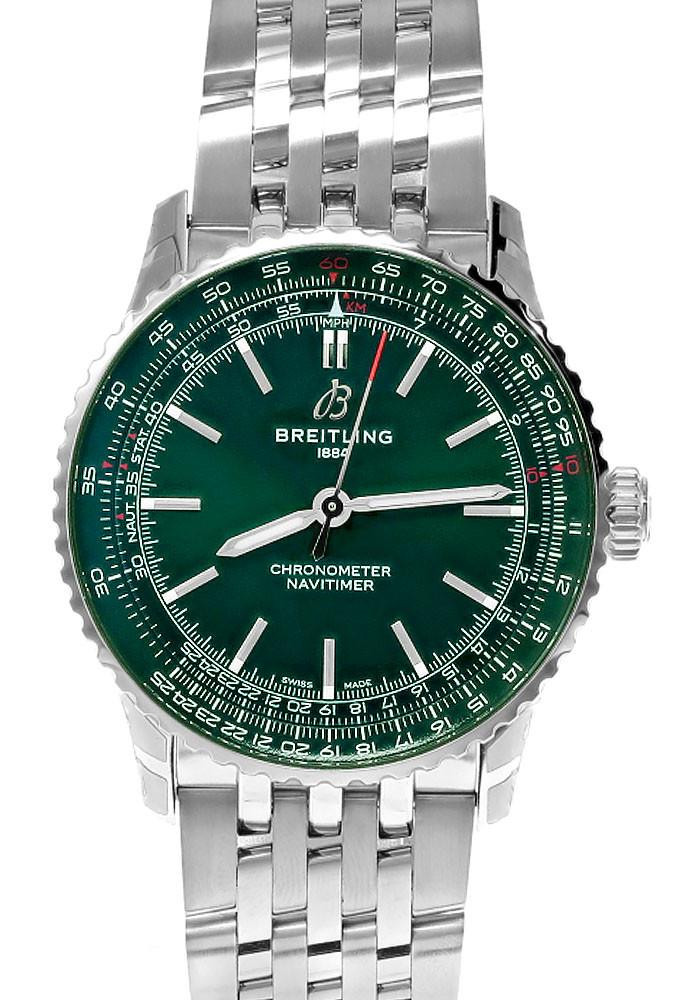 BREITLING Navitimer Automatic SS 41MM Green Dial Men's Watch A17329371L1A1