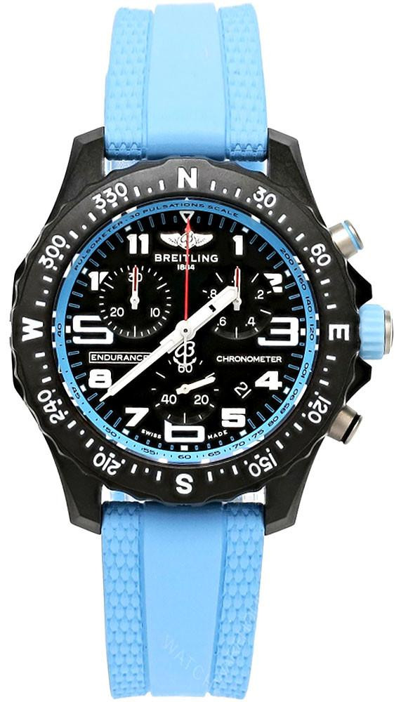 BREITLING Endurance Pro Chronograph Quartz 38MM Blue Rubber Unisex Watch X83310281B1S1