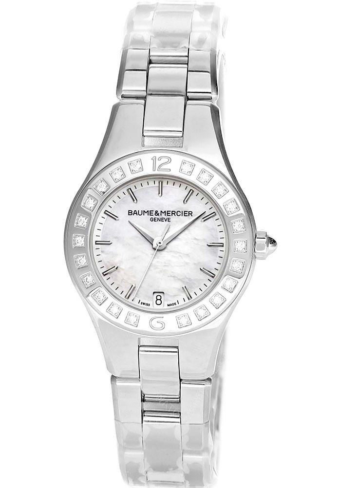BAUME & MERCIER Linea Quartz SS 32MM 22 Diamond Bezel 