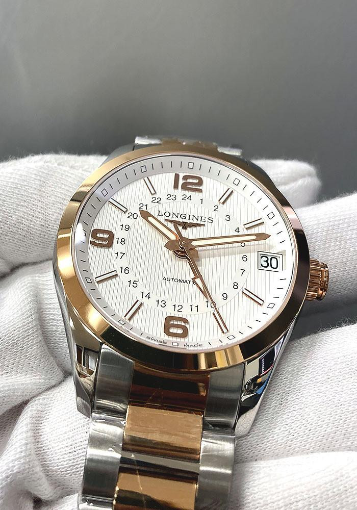 LONGINES Conquest Automatic 42MM Two-Tone 18kt Rose Gold Men's