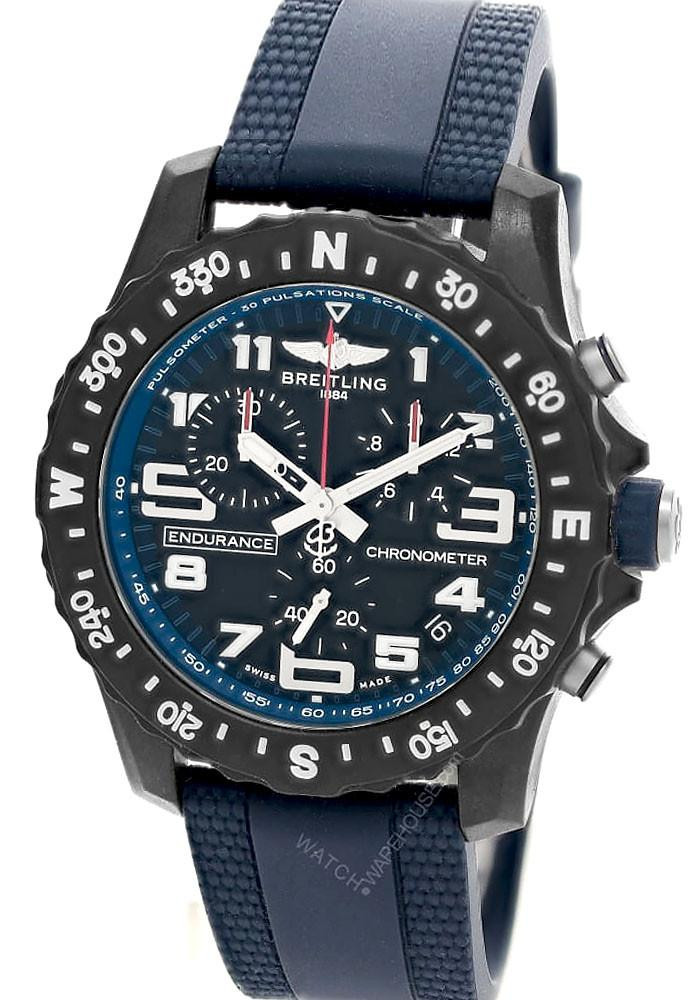 BREITLING Endurance Pro Chronometer Quartz 44MM Blue Rubber Men's Watch X82310D51B1S2