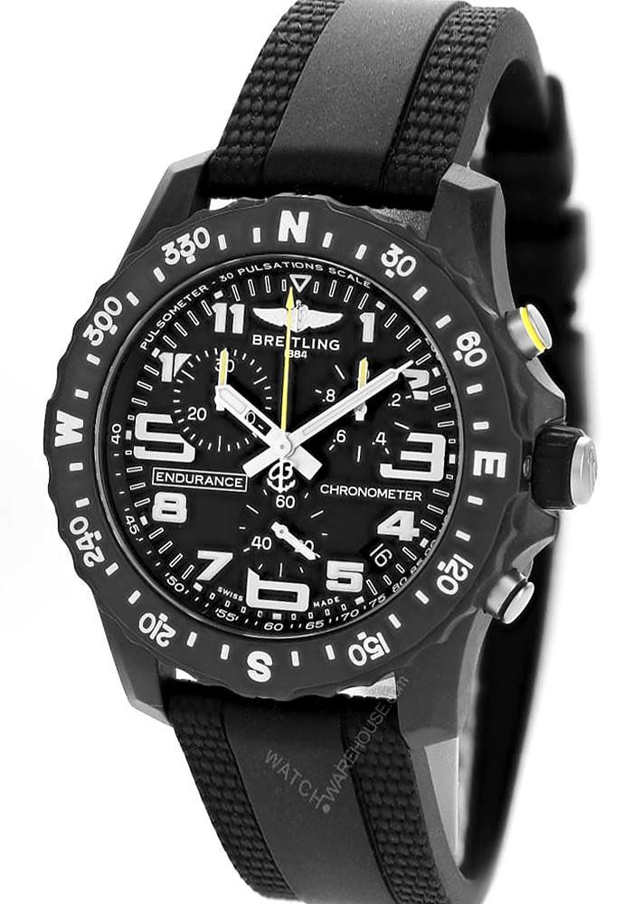 BREITLING Endurance Pro Chronometer Quartz 44MM Black Rubber Men's
