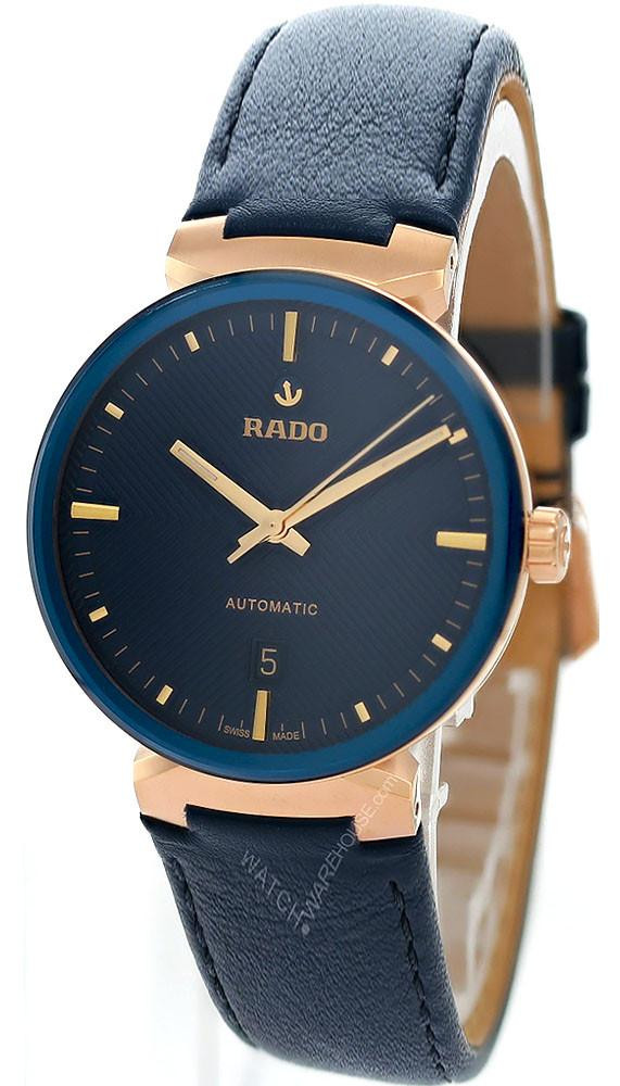 RADO Florence Automatic 39MM Blue Dial Leather Unisex Watch