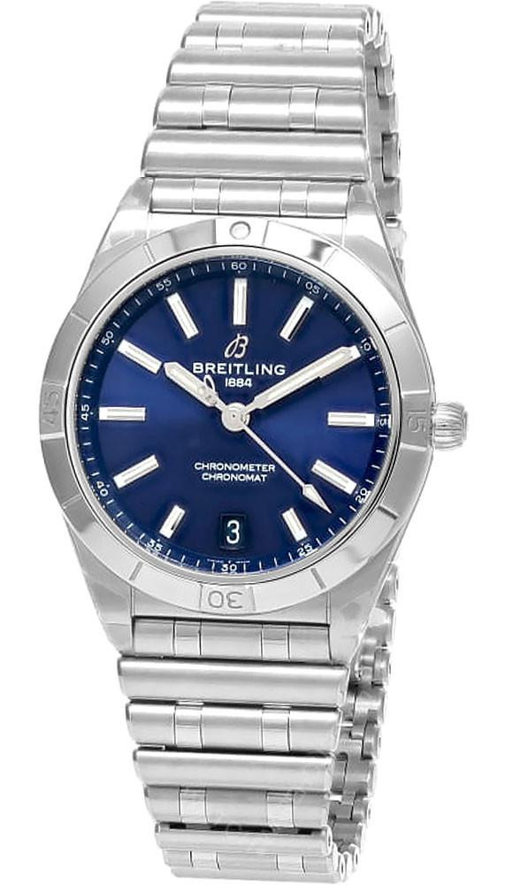 BREITLING Chronomat Automatic SS 36MM Blue Dial Unisex Watch A10380101C1A1