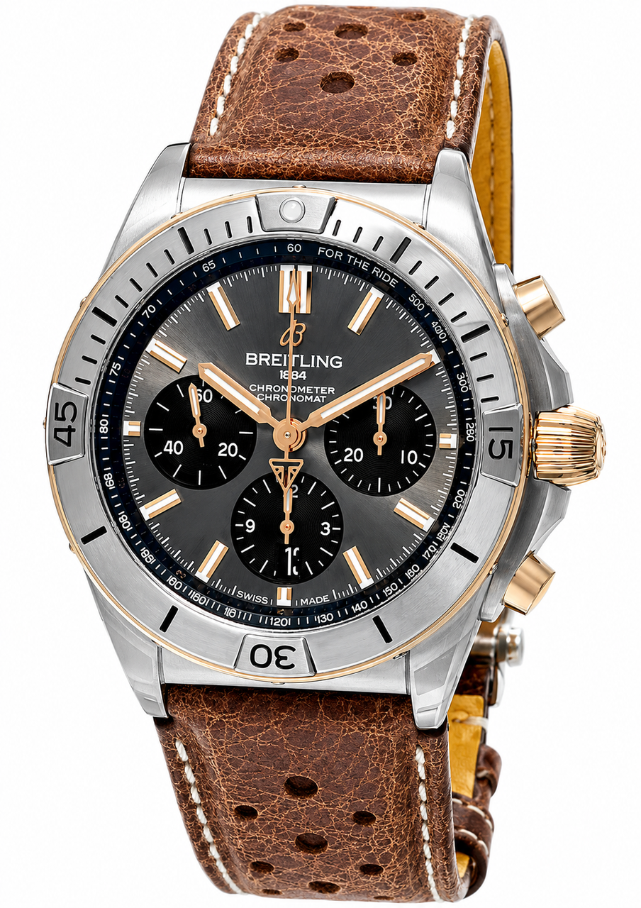 BREITLING Chronomat B01 Triumph 42MM Leather Men's Watch TB0134101M1X1