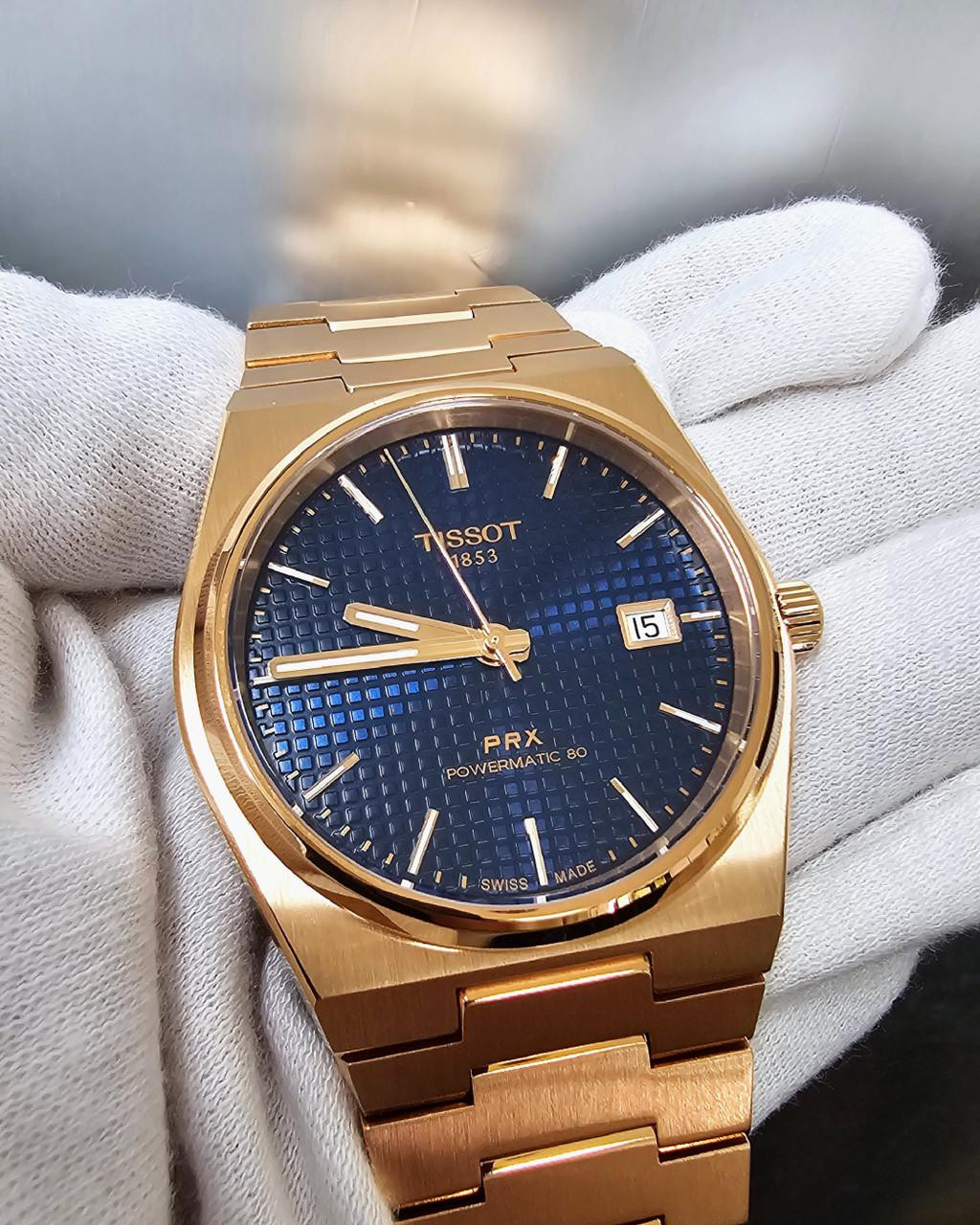 Prx Tissot Mens Dress Watch TISSOT PRX Powermatic 80 40MM Blue