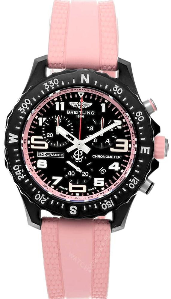 BREITLING Endurance Pro 38MM Pink Rubber Unisex Watch X83310D41B1S1