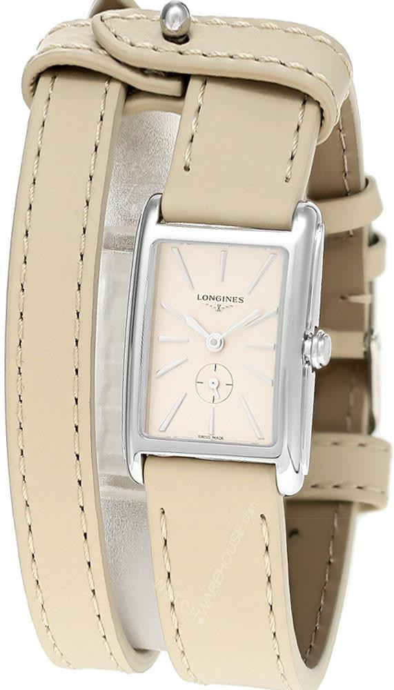 LONGINES DolceVita Quartz 23.3x37MM Beige Dial Leather Women's