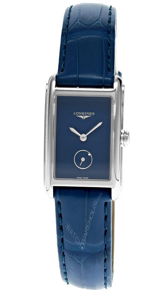 LONGINES DolceVita Quartz 23.3x37MM Blue Dial Leather Women's