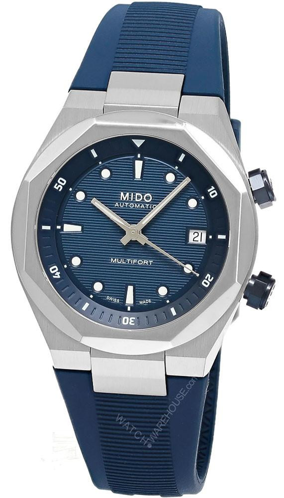 MIDO Multifort 8 Two Crowns Automatic 40MM Blue Dial Men's Watch
