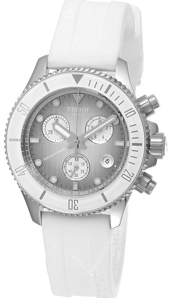 TISSOT SeaStar 1000 Quartz Chronograph 38MM White-Gray Dial Men's
