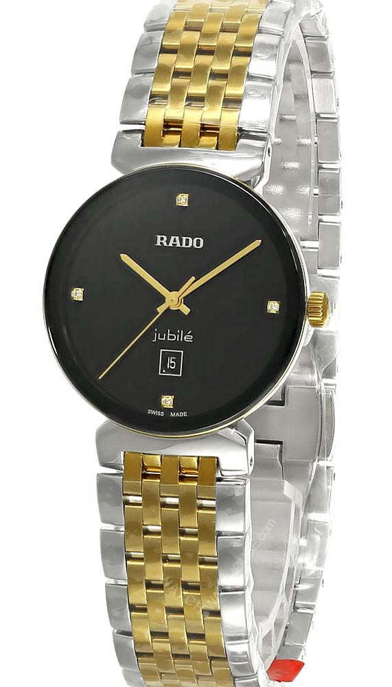 RADO Florence Quartz 30MM 3 Diamond Black Dial Two-Tone Women's