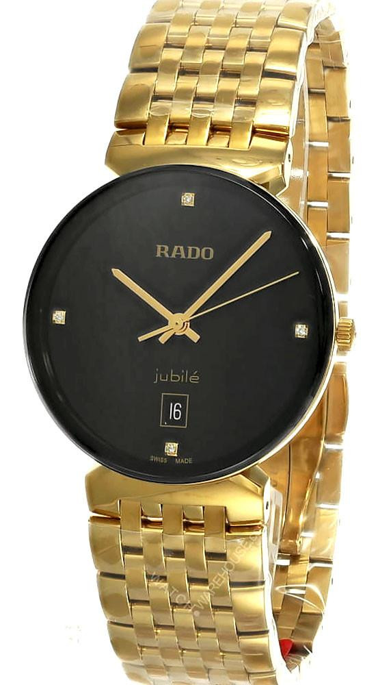 RADO Florence Quartz SS 38MM 3 Diamond Black Dial Unisex Watch