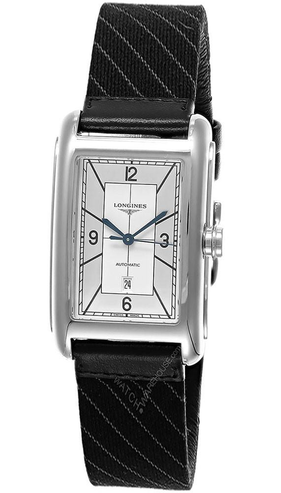 LONGINES Dolce Vita Automatic 27.7X 43.8 MM Black Leather Men's Watch L5.757.4.73.8