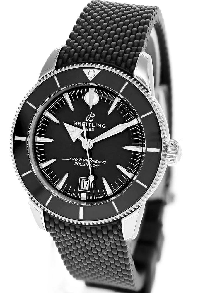 BREITLING Superocean Heritage B31 Automatic 44MM Black Dial Rubber Men's Watch AB3112241B1S1