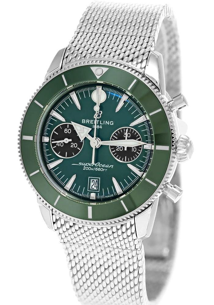 BREITLING Superocean Heritage B01 Automatic SS 42MM Green Dial Men's Watch AB0156361L1A1