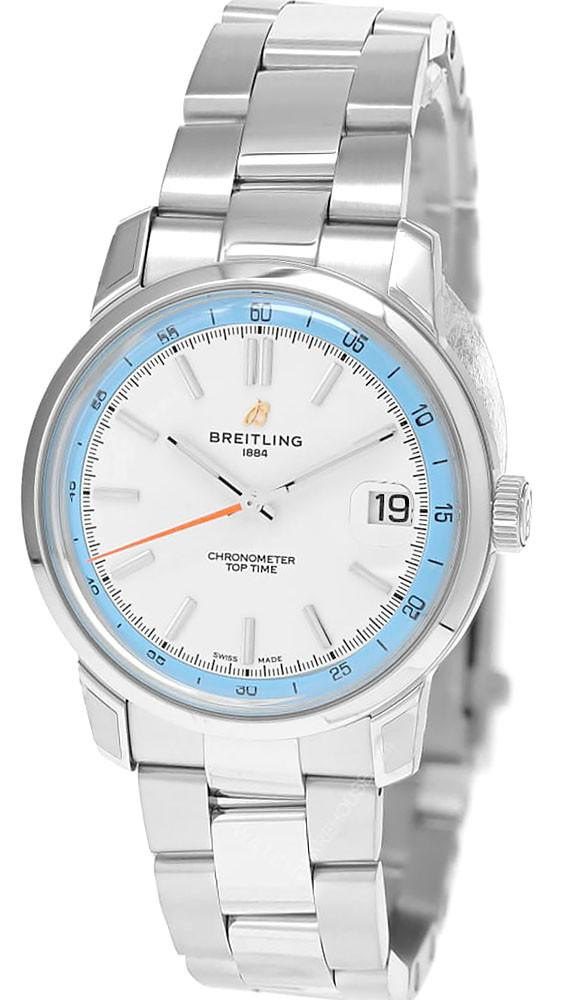 BREITLING Top Time B31 Automatic SS 38MM Sky Blue Dial Men's Watch AB3113281A1A1